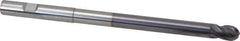 Niagara Cutter - 3/8" Diam, 1/2" LOC, 4 Flute Solid Carbide Ball End Mill - TiAlN Finish, Single End, 6" OAL, 3/8" Shank Diam, Spiral Flute - USA Tool & Supply