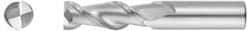 Niagara Cutter - 5/8", 1-5/8" LOC, 5/8" Shank Diam, 3-1/2" OAL, 2 Flute, Solid Carbide Square End Mill - Single End, Uncoated, Spiral Flute, 45° Helix, Centercutting, Right Hand Cut, Right Hand Flute, Series A245 - USA Tool & Supply