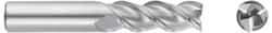 Niagara Cutter - 5/16", 1-1/4" LOC, 5/16" Shank Diam, 3-1/2" OAL, 3 Flute, Solid Carbide Square End Mill - Single End, Uncoated, Spiral Flute, 45° Helix, Centercutting, Right Hand Cut, Right Hand Flute, Series A345 - USA Tool & Supply