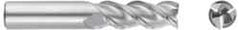 Niagara Cutter - 5/16", 7/16" LOC, 5/16" Shank Diam, 2-1/2" OAL, 3 Flute, Solid Carbide Square End Mill - Single End, Uncoated, Spiral Flute, 45° Helix, Centercutting, Right Hand Cut, Right Hand Flute, Series A345 - USA Tool & Supply