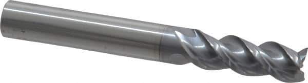 Niagara Cutter - 5/16", 13/16" LOC, 5/16" Shank Diam, 2-1/2" OAL, 3 Flute, Solid Carbide Square End Mill - Single End, TiCN Finish, Spiral Flute, 45° Helix, Centercutting, Right Hand Cut, Right Hand Flute, Series A345 - USA Tool & Supply