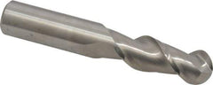 Niagara Cutter - 1/2" Diam, 1-1/4" LOC, 2 Flute Solid Carbide Ball End Mill - Uncoated, Single End, 3" OAL, 1/2" Shank Diam, Spiral Flute - USA Tool & Supply