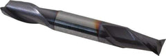 Niagara Cutter - 5/16", 1/2" LOC, 5/16" Shank Diam, 2-1/2" OAL, 2 Flute, Solid Carbide Square End Mill - Double End, TiAlN Finish, Spiral Flute, 30° Helix, Centercutting, Right Hand Cut, Right Hand Flute, Series CSD230 - USA Tool & Supply