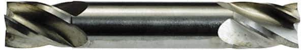 Niagara Cutter - 11/32", 9/16" LOC, 3/8" Shank Diam, 2-1/2" OAL, 4 Flute, Solid Carbide Square End Mill - Double End, Uncoated, Spiral Flute, 30° Helix, Centercutting, Right Hand Cut, Right Hand Flute, Series CSD430 - USA Tool & Supply