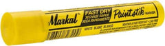 Markal - White Paint Marker - Round Crayon Tip, Alcohol Base Ink - USA Tool & Supply