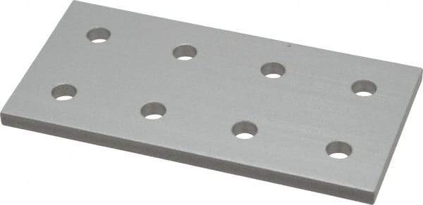 80/20 Inc. - 2" Wide, 4" High, Open Shelving 8 Hole Joining Strip - Aluminum, Use with Series 10 & Bolt Kit 3321 - USA Tool & Supply