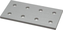 80/20 Inc. - 2" Wide, 4" High, Open Shelving 8 Hole Joining Strip - Aluminum, Use with Series 10 & Bolt Kit 3321 - USA Tool & Supply