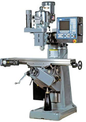 Bridgeport - 48" Long x 9" Wide, 3 Phase Fagor 8055-i CNC Milling Machine - Variable Speed Pulley Control, R8 Taper, 3 hp - USA Tool & Supply