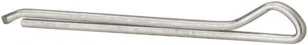 Made in USA - 3/32" Diam x 1-1/4" Long Hammerlock Cotter Pin - Grade 2, Zinc-Plated, Steel - USA Tool & Supply