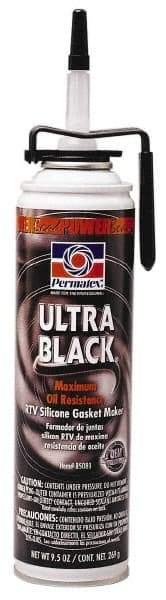 Permatex - 9-1/2 oz Oil Resistant Gasket Maker - -65 to 550°F, Black, Comes in PowerBead Aerosol Can - USA Tool & Supply