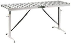 HTC - 66 Inch Long x 43-1/2 Inch High Portable Folding Conveyor - 500 Lbs. Limit, with 17 and 24 Inch Wide Rollers - USA Tool & Supply