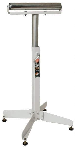 HTC - 16 Inch Long x 43 Inch High Heavy Duty Roller Support - 350 Lbs. Limit, with 1 and 2 Inch Wide Rollers - USA Tool & Supply