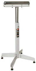 HTC - 16 Inch Long x 43 Inch High Heavy Duty Roller Support - 350 Lbs. Limit, with 1 and 2 Inch Wide Rollers - USA Tool & Supply