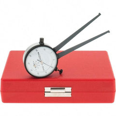 Starrett - 10 to 35mm Inside Dial Caliper Gage - 0.025mm Graduation, 3-1/4" Leg Length, Ball Contact Points - USA Tool & Supply