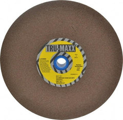 Tru-Maxx - 80 Grit Aluminum Oxide Bench & Pedestal Grinding Wheel - 8" Diam x 1" Hole x 1" Thick, 3600 Max RPM, O Hardness, Medium Grade , Vitrified Bond - USA Tool & Supply
