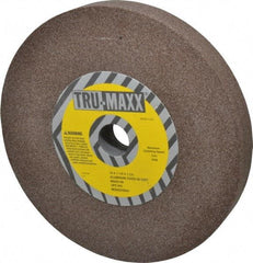 Tru-Maxx - 60 Grit Aluminum Oxide Bench & Pedestal Grinding Wheel - 10" Diam x 1-1/4" Hole x 1-1/4" Thick, 3250 Max RPM, P Hardness, Medium Grade , Vitrified Bond - USA Tool & Supply