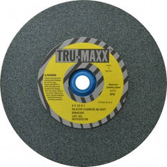 Tru-Maxx - 80 Grit Silicon Carbide Bench & Pedestal Grinding Wheel - 6" Diam x 1" Hole x 1/2" Thick, 5410 Max RPM, K Hardness, Medium Grade , Vitrified Bond - USA Tool & Supply