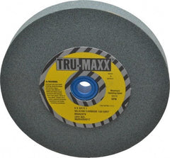 Tru-Maxx - 120 Grit Silicon Carbide Bench & Pedestal Grinding Wheel - 6" Diam x 1" Hole x 3/4" Thick, 5410 Max RPM, K Hardness, Fine Grade , Vitrified Bond - USA Tool & Supply