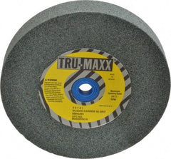 Tru-Maxx - 60 Grit Silicon Carbide Bench & Pedestal Grinding Wheel - 6" Diam x 1" Hole x 1" Thick, 5410 Max RPM, K Hardness, Medium Grade , Vitrified Bond - USA Tool & Supply