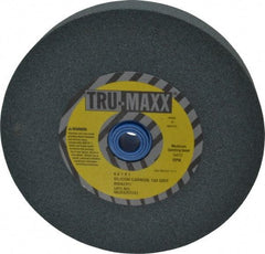Tru-Maxx - 120 Grit Silicon Carbide Bench & Pedestal Grinding Wheel - 6" Diam x 1" Hole x 1" Thick, 5410 Max RPM, K Hardness, Fine Grade , Vitrified Bond - USA Tool & Supply