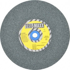 Tru-Maxx - 60 Grit Silicon Carbide Bench & Pedestal Grinding Wheel - 7" Diam x 1" Hole x 1" Thick, 3600 Max RPM, K Hardness, Medium Grade , Vitrified Bond - USA Tool & Supply