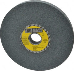 Tru-Maxx - 80 Grit Silicon Carbide Bench & Pedestal Grinding Wheel - 8" Diam x 1-1/4" Hole x 3/4" Thick, 3600 Max RPM, K Hardness, Medium Grade , Vitrified Bond - USA Tool & Supply