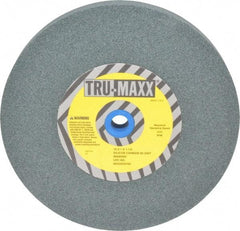 Tru-Maxx - 80 Grit Silicon Carbide Bench & Pedestal Grinding Wheel - 10" Diam x 1-1/4" Hole x 1" Thick, 3250 Max RPM, K Hardness, Medium Grade , Vitrified Bond - USA Tool & Supply