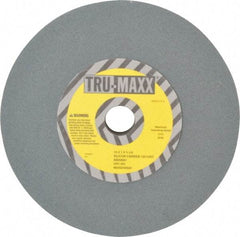Tru-Maxx - 120 Grit Silicon Carbide Bench & Pedestal Grinding Wheel - 10" Diam x 1-1/4" Hole x 1" Thick, 3250 Max RPM, K Hardness, Fine Grade , Vitrified Bond - USA Tool & Supply
