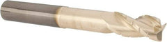 Accupro - 3/4" Diam, 1-5/8" LOC, 3 Flute Solid Carbide Roughing & Finishing Square End Mill - ZrN Finish, 6" OAL, 3/4" Shank Diam, Straight Shank, 37° Helix, Centercutting - USA Tool & Supply