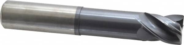 Accupro - 1" Diam 4 Flute Solid Carbide 0.02" Chamfer Width Corner Chamfer End Mill - USA Tool & Supply