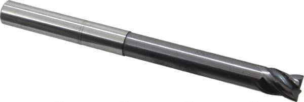 Accupro - 1/2", 4 Flute, Single End, Solid Carbide, Corner Chamfer End Mill - 6" OAL, Right Hand Flute, 5/8" LOC, Right Hand Cut, 3-3/8" Extended Reach - USA Tool & Supply