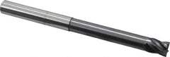 Accupro - 1/2", 4 Flute, Single End, Solid Carbide, Corner Chamfer End Mill - 6" OAL, Right Hand Flute, 5/8" LOC, Right Hand Cut, 3-3/8" Extended Reach - USA Tool & Supply