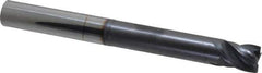 Accupro - 5/8", 4 Flute, Single End, Solid Carbide, Corner Chamfer End Mill - 6" OAL, Right Hand Flute, 3/4" LOC, Right Hand Cut, 3-3/8" Extended Reach - USA Tool & Supply