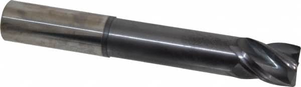 Accupro - 1" Diam 4 Flute Solid Carbide 0.02" Chamfer Width Corner Chamfer End Mill - USA Tool & Supply