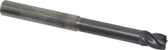 Accupro - 3/8", 4 Flute, Single End, Solid Carbide, Corner Chamfer End Mill - 4" OAL, Right Hand Flute, 1/2" LOC, Right Hand Cut, 2-1/8" Extended Reach - USA Tool & Supply