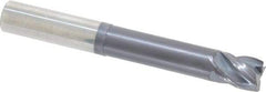 Accupro - 1/2", 4 Flute, Single End, Solid Carbide, Corner Chamfer End Mill - 4" OAL, Right Hand Flute, 5/8" LOC, Right Hand Cut, 2-3/8" Extended Reach - USA Tool & Supply
