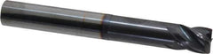 Accupro - 5/8", 4 Flute, Single End, Solid Carbide, Corner Chamfer End Mill - 5" OAL, Right Hand Flute, 3/4" LOC, Right Hand Cut, 2-3/8" Extended Reach - USA Tool & Supply