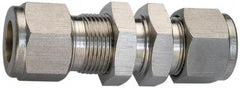 Ham-Let - 1/2" OD, Grade 316Stainless Steel Bulkhead Union - Comp x Comp Ends - USA Tool & Supply