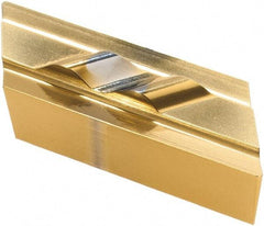 Tool-Flo - FLPL331, GP50 Grade Carbide Profiling Insert - TiN Finish, 55° Incl Angle, Parallelogram, 3/16" Thick, 0.015" Corner Radius - USA Tool & Supply