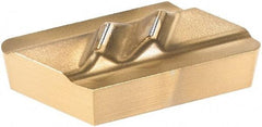 Tool-Flo - FLPL52, GP3 Grade Carbide Profiling Insert - TiN Finish, 55° Incl Angle, Parallelogram, 1/8" Thick, 1/32" Corner Radius - USA Tool & Supply