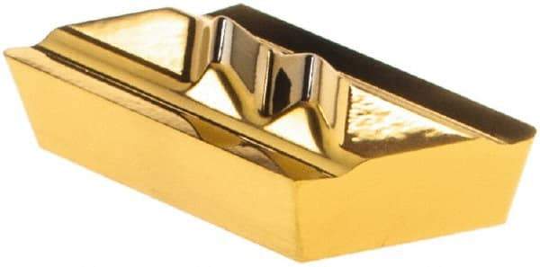 Tool-Flo - FLPR51, GP3 Grade Carbide Profiling Insert - TiN Finish, 55° Incl Angle, Parallelogram, 1/8" Thick, 1/64" Corner Radius - USA Tool & Supply