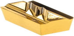 Tool-Flo - FLPR51, GP3 Grade Carbide Profiling Insert - TiN Finish, 55° Incl Angle, Parallelogram, 1/8" Thick, 1/64" Corner Radius - USA Tool & Supply