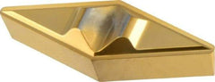 Tool-Flo - VPGR332, GP50 Grade Carbide Profiling Insert - TiN Finish, 35° Incl Angle, Diamond, 3/16" Thick, 0.031" Corner Radius, 3/8" Inscribed Circle - USA Tool & Supply