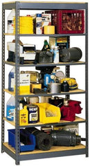 Edsal - 5 Shelf Starter Open Steel Shelving - 4,000 Lb Capacity, 48" Wide x 96" High x 24" Deep - USA Tool & Supply