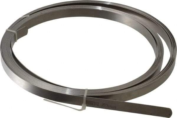 SPI - 0.8mm Thick x 25 Ft. Long x 1/2 Inch Wide, Feeler Stock Roll - High Carbon Steel - USA Tool & Supply