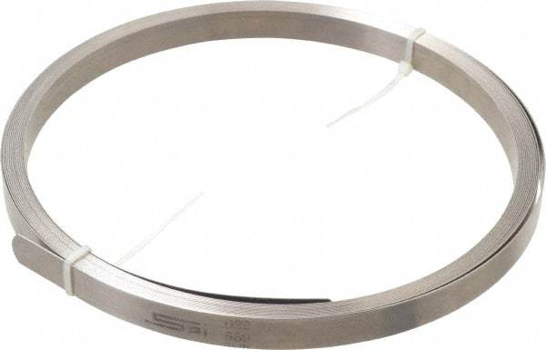 SPI - 0.022 Inch Thick x 25 Ft. Long x 1/2 Inch Wide, Feeler Stock Roll - High Carbon Steel - USA Tool & Supply