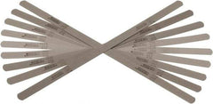 SPI - 108 Piece, 0.0015 to 0.015", Parallel Feeler Gage Set - 12" Long x 1/2" Wide, Tempered Steel - USA Tool & Supply