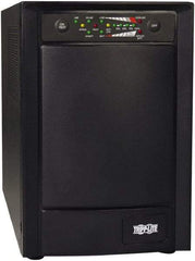 Tripp-Lite - 15 Amp, 750 VA, Tower Mount Online Backup Uninterruptible Power Supply - Backup 4 min with Full Load & 13 min with Half Load, 120 VAC Input & Output, 600 Watt Output, 1 Phases, 6 Outlets - USA Tool & Supply