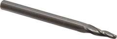 Onsrud - 1/8" Cutting Diam x 3/4" Length of Cut, 2 Flute, Upcut Spiral Router Bit - Uncoated, Right Hand Cut, Solid Carbide, 3" OAL x 1/4" Shank Diam, Ball End Taper - USA Tool & Supply