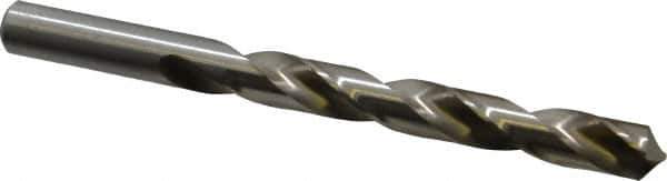 Hertel - 1/2" 118° High Speed Steel Jobber Drill - Bright Finish, Right Hand Cut, Spiral Flute, Straight Shank, 6" OAL, Standard Point - USA Tool & Supply